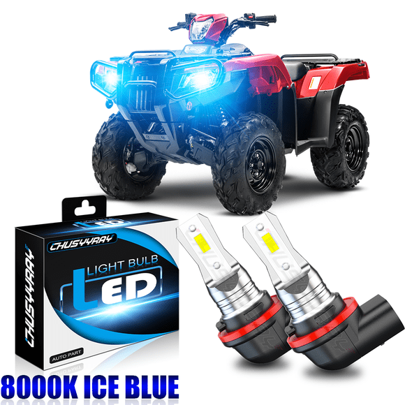 Pour Honda ATV TRX420 TRX500 2018, Ampoule de Phare LED 8000K Bleu Glace 12V 35/35W