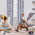 thumbnail image 3 of Deconovo Room Darkening Curtains for Kids Bedroom, Extra Wide Window Coverage, Space Adventure Pattern, Rod Pocket Panels, 2 Panels, 52 x 84 Inch, Gray, 3 of 7