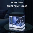 thumbnail image 3 of Fish Tank, 4 Gallon Nano-Aquarium, Upgrade Filter System and LED Light, for Freshwater & Marine, Filter Balls Included (4 Gal), 3 of 9