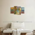 thumbnail image 2 of Elephant Stock Atypical Reflections Wall Art - Horizontal Multi Panel Canvas - Living Room Wall Decor - Abstract Multi Panel - Brown And Orange Decor By Victoria Jackson - 30" x 18", 2 of 4