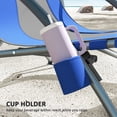 thumbnail image 6 of Set of 2 Folding Beach Chairs with Mesh Back, Carry Bag and Cup Holder for Outdoor Camping Lawn Sports Picnic Dark Blue, 6 of 12