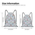 thumbnail image 2 of Disketp Cute Snowflake Dachshund Drawstring Backpack Drawstring Gym Bags Draw String Bags for Sports, Gym, Travel, Swimming, Beach-Small, 2 of 6