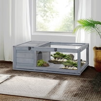 Photo inspiration: Fresh Look at Pawhut Wooden Tortoise Habitat Tortoise Enclosure Reptile Cage W Tray