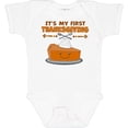 thumbnail image 3 of Inktastic It's My 1st Thanksgiving with Cute Smiling Pumpkin Pie Boys or Girls Baby Bodysuit, 3 of 5