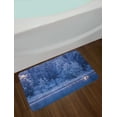 thumbnail image 2 of Winter Bath Mat, Swans Swimming Lake Dusk Forest Dramatic Idyllic Nature Icy Snowy Weather Rural Scene, Non-Slip Plush Mat Bathroom Kitchen Laundry Room Decor, 29.5 X 17.5 Inches, Blue, Ambesonne, 2 of 2