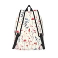 thumbnail image 2 of Picia Wildflower Watercolor 3 Printed Canvas Daypack - Stylish and Durable Vintage Compact Backpack - Class, Work, Travel, or Laptop Bookbag,Organized Compartments-Small, 2 of 6