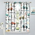 thumbnail image 2 of Cute Car Blackout Curtains for Kids Room,Fun Colorful Graffiti Cartoon Car Woodland Print Rod Pocket Window Treatments Drapes for Bedroom Living Room Home Decor42x63in, 2 of 6