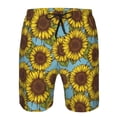 thumbnail image 4 of Naloa Sunflowers Men's Beach Shorts, Surfing shorts, Swim trunks, Quick Dry Swim Trunks for Surfing Beach Fun - X-Large, 4 of 9
