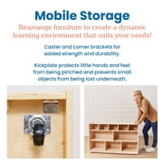ECR4Kids 5+5 Cubby and Storage Mobile Tray Cabinet, Classroom Furniture, Natural
