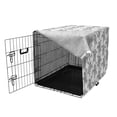 thumbnail image 3 of Turtle Dog Crate Cover, Illustration of Oriental Pencil Drawn Animal with Floral Details, Easy to Use Pet Kennel Cover Small Dogs Puppies Kittens, 7 Sizes, Charcoal Grey White, by Ambesonne, 3 of 6