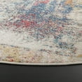 thumbnail image 3 of SAFAVIEH Phoenix Maralyn Abstract Area Rug, Ivory/Blue Rust, 6'7" x 6'7" Round, 3 of 8