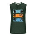 thumbnail image 4 of Cmfcve Men's Summer Tank Top Crew Neck Sleeveless Graphic Tees Breathable Elastic Beach Tank Top, 4 of 5