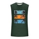 thumbnail image 4 of Camiseta sin mangas de cuello redondo para hombre, informal, a la moda, con estampado, deportiva, de poliéster, 4 of 5