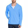 thumbnail image 6 of JoveMarine Mens Long Sleeve Sun Protection - Shirts UPF 50+ Lightweight Zip Up Hoodie Men Breathable UV Resistant Casual Fashion Summer Jacket for Women Men,Sky Blue 4XL, 6 of 6