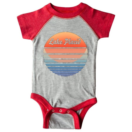 

Inktastic Lake Placid Retro Sunset Gift Baby Boy or Baby Girl Bodysuit