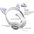 thumbnail image 3 of ONTA Kids Headphones with Cute LED Glowing Cat Ears,Foldable, Noise-Canceling and Adjustable Toddlers Headphones for Boys and Girls (Grayish), 3 of 6