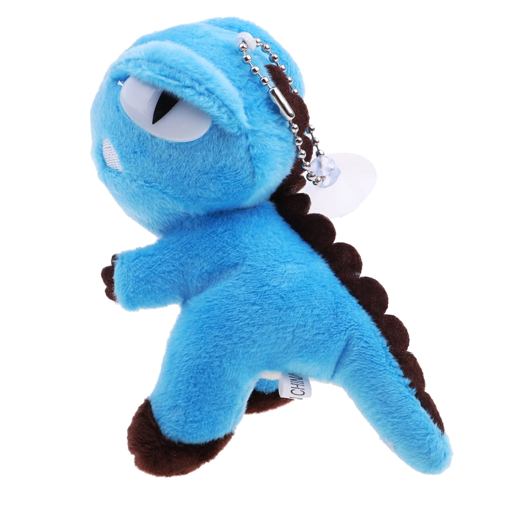 Blue 5" Dinosaur Plush Stuffed Animal Toy Hanging Doll Lucky Charm Keychain 