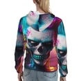 thumbnail image 7 of Sikiie Modern Abstract Colorful Skull A Women's Casual Hoodies Long Sleeve Lightweight Pullover Tops Loose Sweatshirt-Medium, 7 of 7