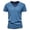 A-Blue851, variant on Mens V Neck Slub Knit Tee Fitted Short Sleeve V Neck Pullover Top Breathable Casual Daily Tees