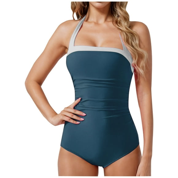 TACILIP Maillots de Bain pour Femmes 1 Pce Maillot de Bain Maillots pour Femmes Encolure Carrée Tenue de Bain