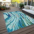thumbnail image 6 of Addison Rugs Chantille Indoor/Outdoor Transitional Swirls Blue Washable Rectangle Rug, 9' x 12', 6 of 6