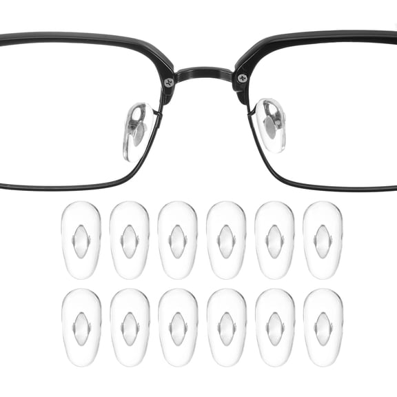 Uxcell 6 Pairs Eyeglass Nose Pads 4.5mm Cassette Cross Glass Nose Grips Silver