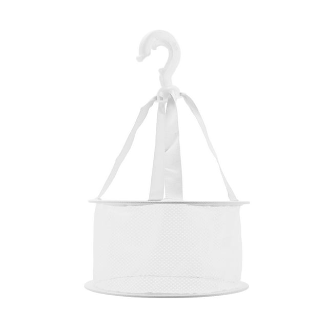 1 Pc Cesta de Secado de Ropa Duradera para el Cuarto de Lavado Balcón 5.12"x7.87" 5.2L Blanca