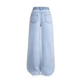 thumbnail image 5 of Grblisyd Jeans for Girls Cute Baggy Pants Wide Leg High Waisted Trousers with Pocket Fashion Cherry Embroidery Denim Pants Back to School Clothes, 5 of 5
