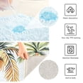 thumbnail image 4 of Toilet Rug Rectangle Bathroom Rugs Non-Slip Soft Plush Machine Washable Contour Bath Mat Palm Tree Leaf 24x16, 4 of 9