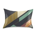 thumbnail image 7 of Yayeee Pillowcase King Size Set of 2 Satin Wrinkle Resistant Pillow Case, Green Geometric, 7 of 7