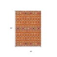 thumbnail image 3 of HomeRoots 612208 3 x 5 ft. Orange, Blue & Purple Geometric Washable Indoor & Outdoor Rectangle Area Rug, 3 of 5