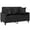 Black + Width 54.3", variant on vidaXL Sofa Loveseat Couch Sofa Settee with Throw Pillows Black Faux Leather