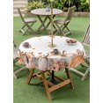 thumbnail image 3 of Outdoor Tablecloth with Umbrella Hole and Zipper, Fall Pumpkins Round Table Cloth 54 Inch Waterproof Tablecloth, Thanksgiving Autumn Wildflowers Rustic Leaves Picnic Table Cover for Patio Camping, 3 of 7