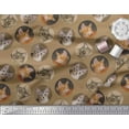 thumbnail image 2 of Soimoi Cotton Poplin Fabric Cat Face Animal Decor Fabric Printed Yard 56 Inch Wide, 2 of 3