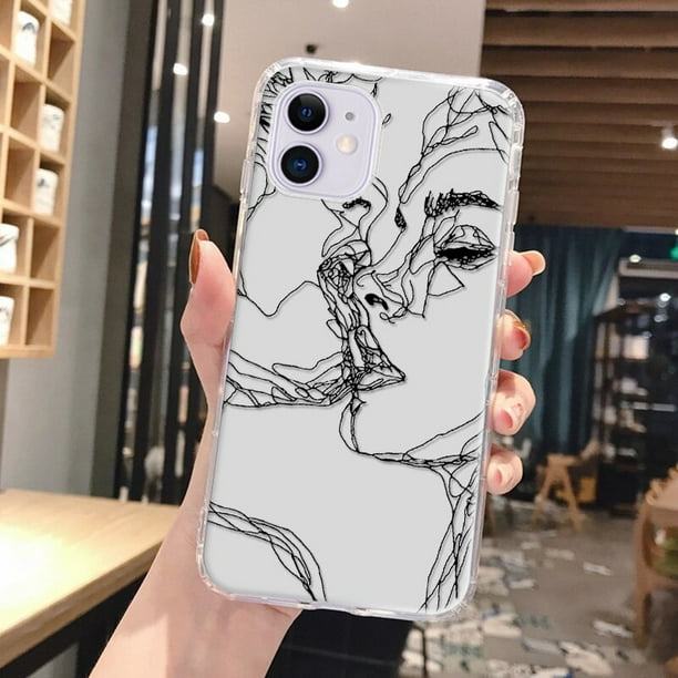 Fundas estéticas para iPhone 14, 11, 13 Pro, Max, 12 Pro, XR, 7, 8, SE, 2022, 2020, X, Xs, 6, 6s Plus, 13, Mini Funda de silicona Fivean unisex