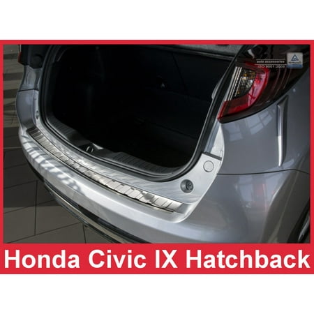 Brushed Stainless Steel Rear Bumper Protector Guard for 2014-2015 Honda Civic Hatchback 9th