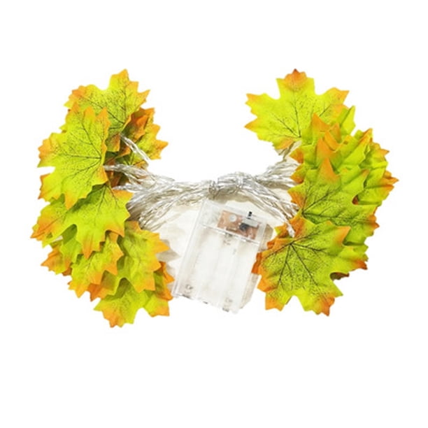 Teissuly Thanksgiving LED Simulation Maple Leaf String Lights 3 Meters 20 Lights Battery Teissuly WER202312021251