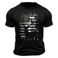thumbnail image 3 of Men's Vintage T-Shirt American Flags Graphic Tops Independence Day Short Sleeve Tee Shirts Deer Shadow Blouse Hippies Fashion Top Memorial Day Summer Casual Tshirts, 3 of 5