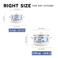 thumbnail image 3 of STPgoods Enameled Aluminum Belly Deep Stockpot with Glass Lid Set of 2 Bird of Paradise Vintage Cooking Pot Set Enamel Soup Pots Stock Pot, 3 of 7