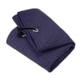 thumbnail image 1 of Toallas de golf Uxcell 20"x16" Tri Fold con patrón de waffle, fibra suave con clip en D color azul marino, 1 of 5