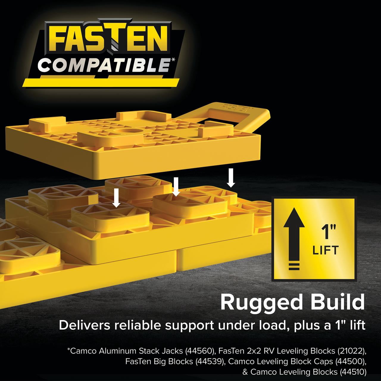 Camco RV Stabilizer Jack Pads 4-Pack for Trailers