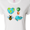 thumbnail image 4 of Inktastic Earth Day Plant a Tree Save the Bees Save the Seas Love Your Mother Women's T-Shirt, 4 of 5