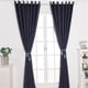 thumbnail image 5 of 1 Pieza Cortina Opaca de Ventana de Puerta Cortinas Oscuras para Habitación / Sala de Azul marino 100x130cm, 5 of 9