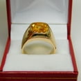 thumbnail image 3 of Men Silver Citrine Stone Ring , Men Square Citrine Ring, Yellow Stone Ring , Turkish Handmade Ring , Solid Silver 925k Sterling Silver, 3 of 3
