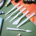 thumbnail image 1 of HOOWIFFY 1Set Artist Spatulas for Beginners Color Stirring and Uniform Coverage White Plastic 7.47X0.59X0.51in, 1 of 8