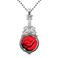 thumbnail image 1 of Rojo grande tamaño Rosas Flores Colgante Joyería Música Guitarra Torque Star Moon Unbranded M, 1 of 3