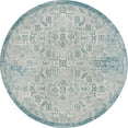 thumbnail image 2 of Rugs.com Outdoor Aztec Collection Rug – 10 Ft Round Teal Flatweave Rug Perfect For Kitchens, Dining Rooms, 2 of 6