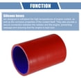 thumbnail image 4 of Unique Bargains 1 Set 60mm 2.36" ID 100mm 3.94" Length 0° Red Blue Car Silicone Hose with Clamps, 4 of 7