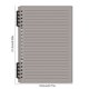 thumbnail image 3 of Cuaderno A5 con anillas desmontables | Carpeta con tapa transparente para estudiantes | Bloc de notas de hojas sueltas con cuadrícula para tomar apuntes en la escuela, la universidad y la oficina, 3 of 6