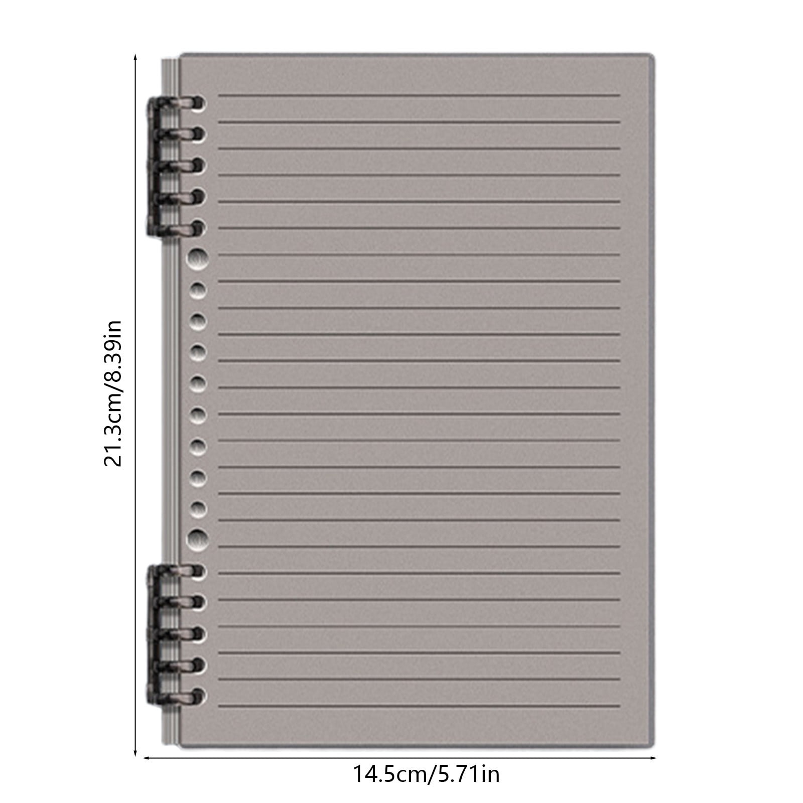 A5 Detachable Ring-Bound Notebook 8.39×5.71in Soft Cover Lined Journal with Transparent Protective Shell 360° Foldable Design Ink-Proof Thick Paper for Office & Daily Organization